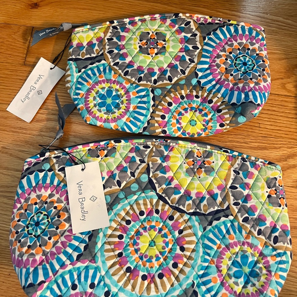 2 nwt Vera Bradley Colorful Cosmetic Bags